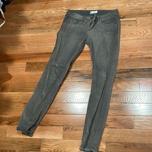 Free people gray corduroy low rise jeans